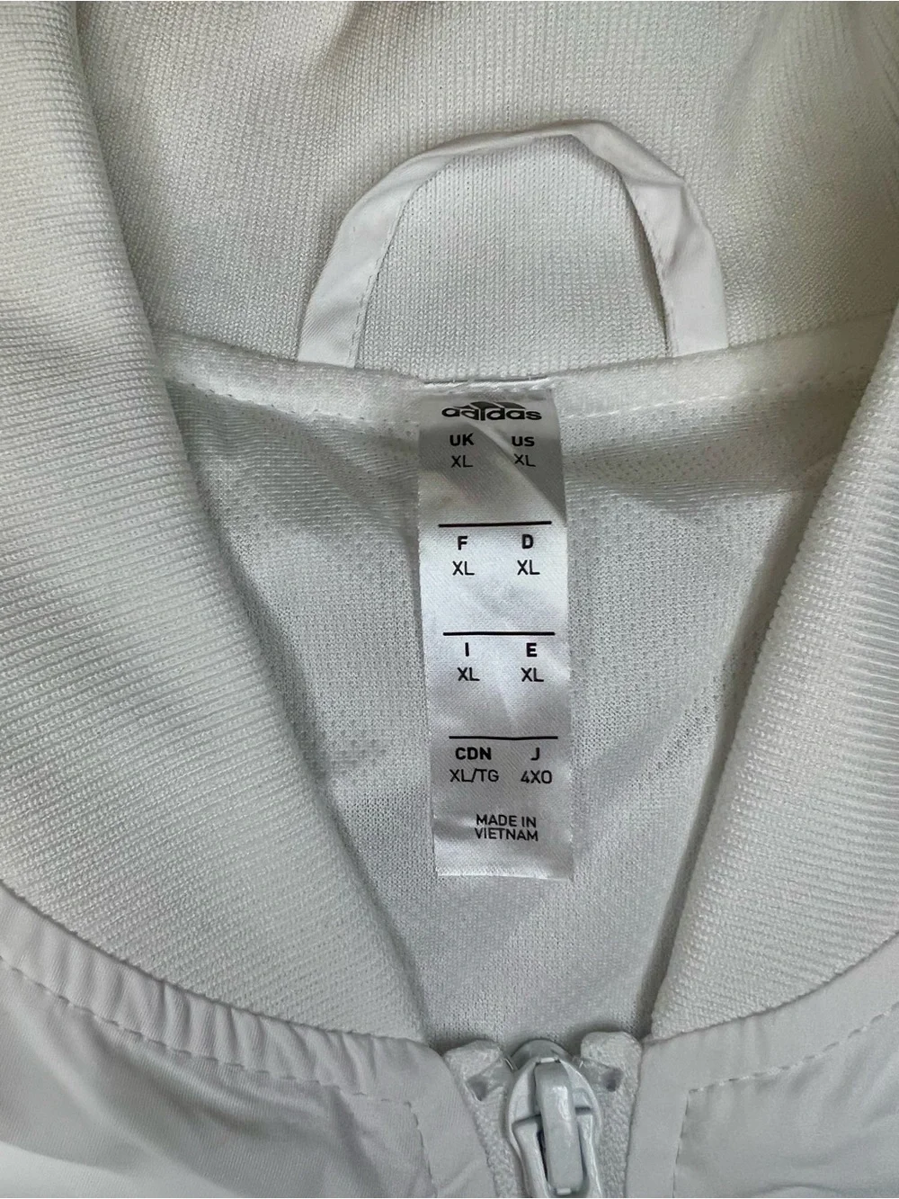Authentic Adidas Real Madrid 2020-21 Anthem Jacket XL White Gold
